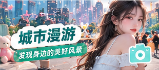 城市漫游生活影像主题图